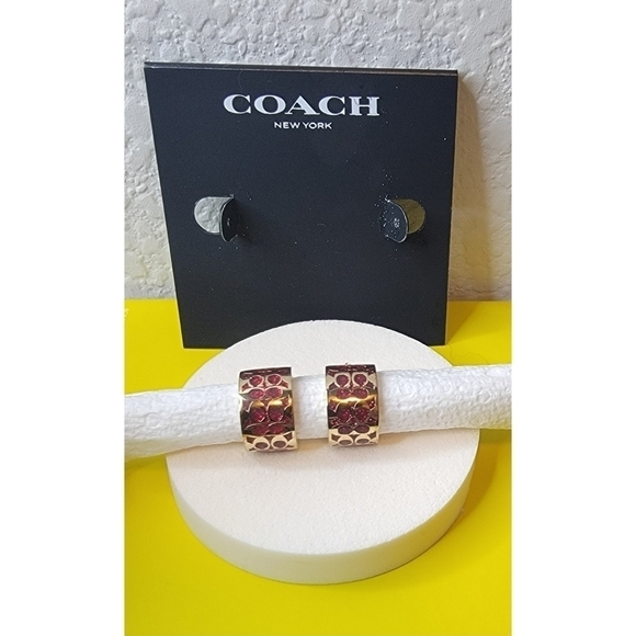 NWT Coach Hoop Earrings - Picture 1 of 6